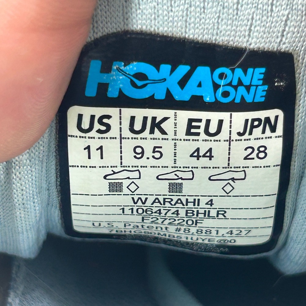 Hoka One One Arahi 4 Womens Running Shoes Blue Pink Orange 1106474 BHLR Size 11 - Picture 7 of 9